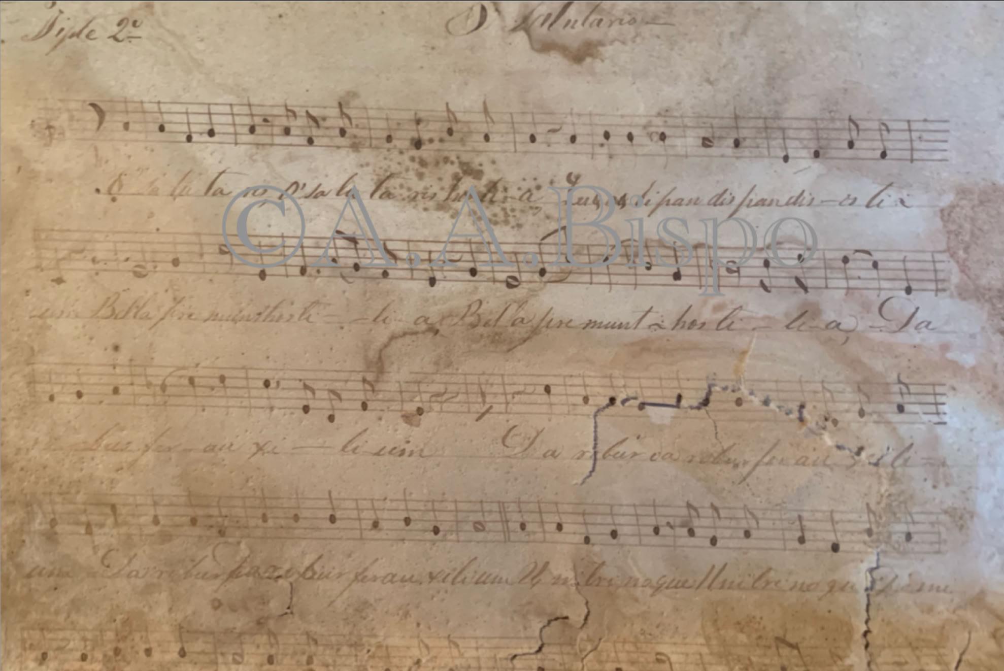 O Salutares de Mercadante.  Obra de uso em igrejas do vale do Paraíuba na primeira metade do séculio XIX. Acervo A.A.Bispo. Copyright